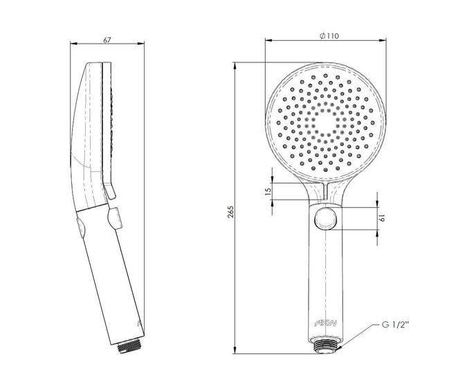 pomme de douche taille 20-017-062
